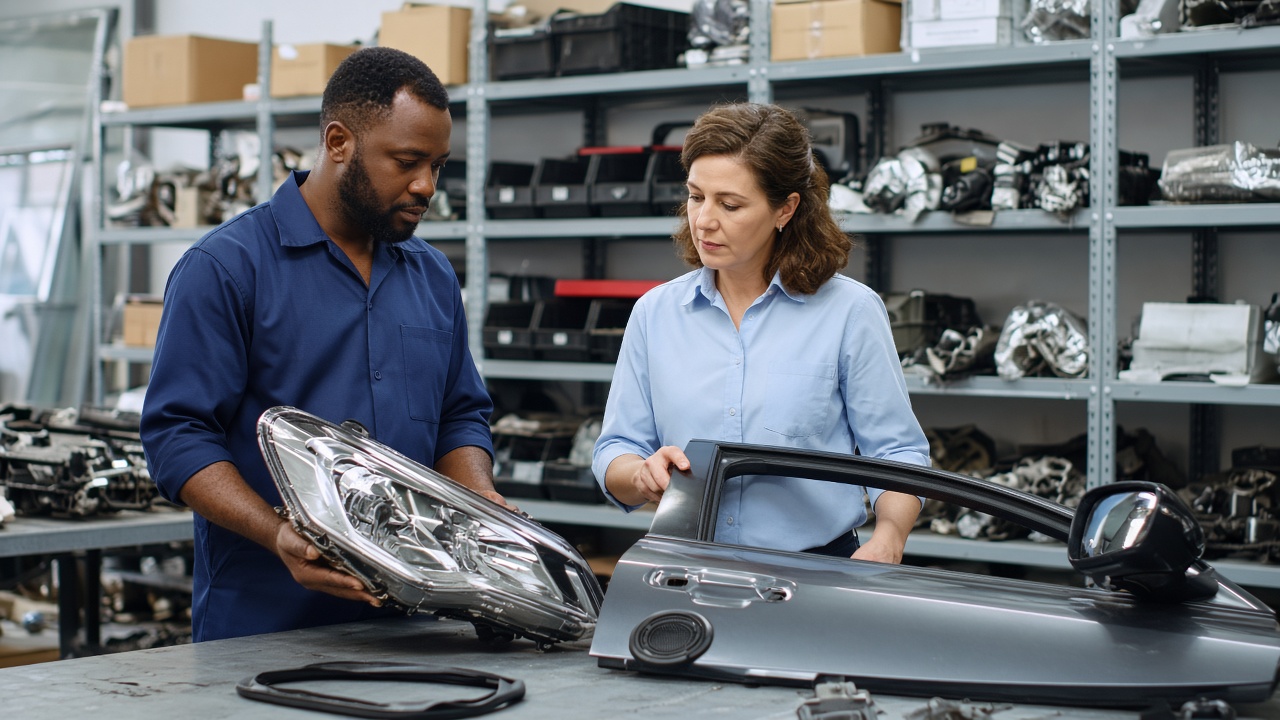 used auto parts faq guide at a salvage yard
